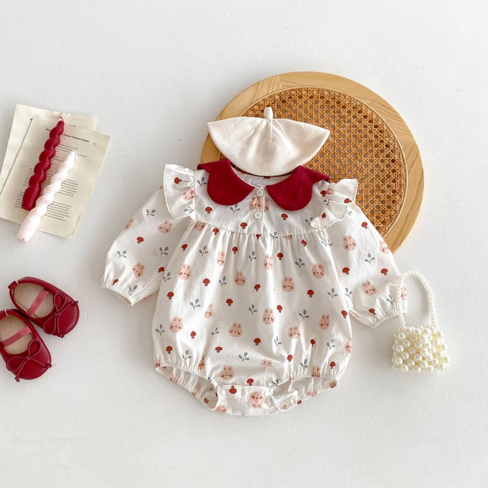Baby Clothing Quality - Cute Rabbit Printed Baby Jumpsuit for