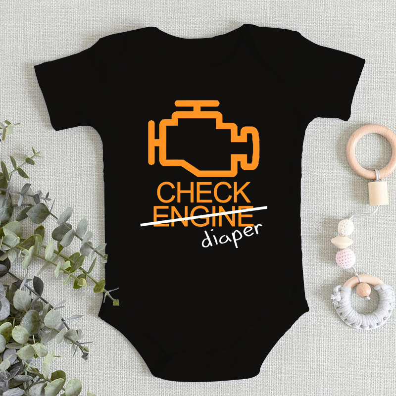 Baby Clothing Brand - Funny Check Diaper Letter Design Skin