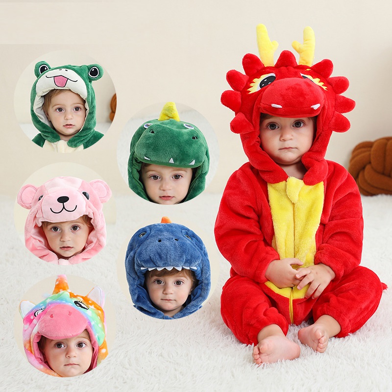 Baby Clothing Factory Shop - Baby Rompers Winter Costume Flannel Hooded