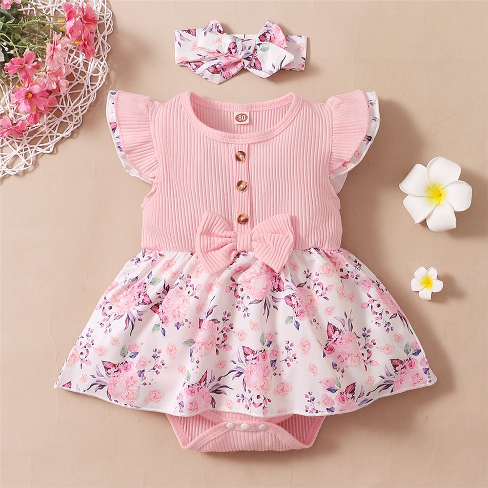 Baby Clothing Online - 0-18 Months Baby Girl Floral Romper