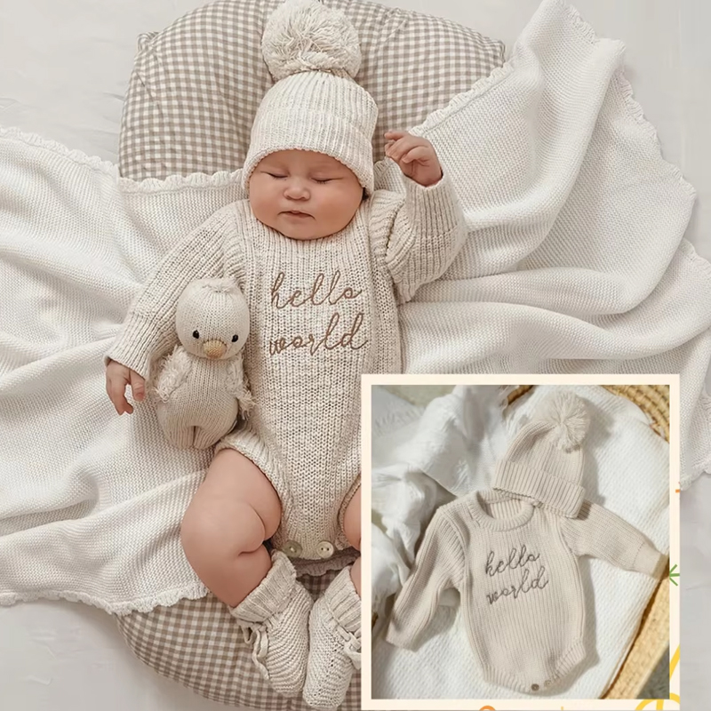 Baby Clothing Brand - Ylsteed Hello World Knitting Newborn Photography