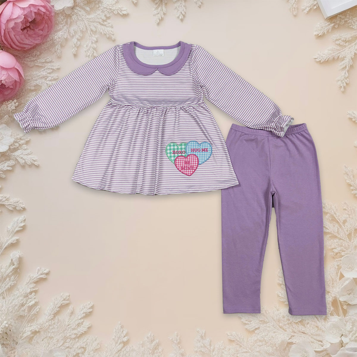 Xoxo Baby Clothing - Baby Girl Long Sleeve Embroidery XOXO