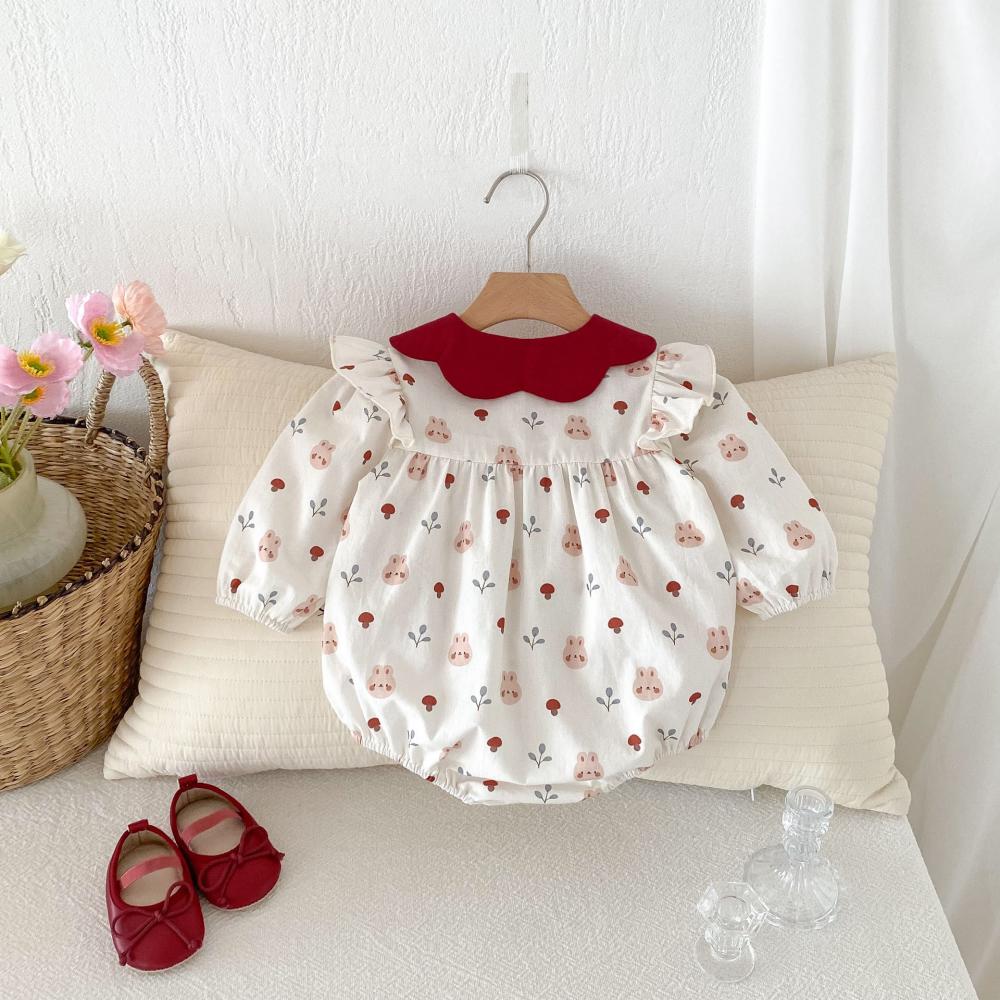 Cute Rabbit Printed Baby Jumps - Baby Clothing Quality review and price