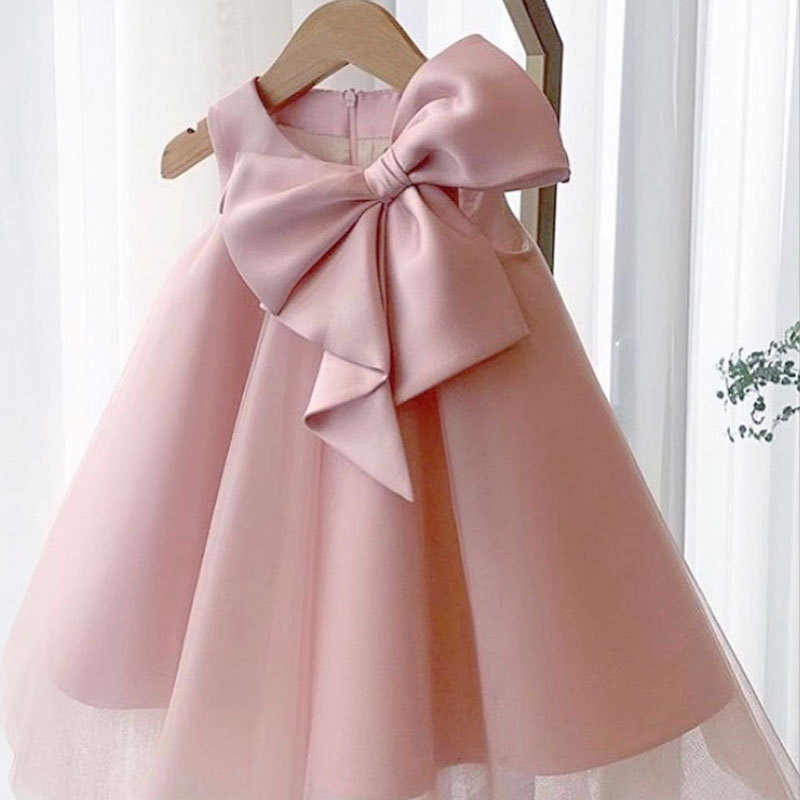 Summer Big Bow Baby Girl Dress - Baby Clothing Accessories review and price